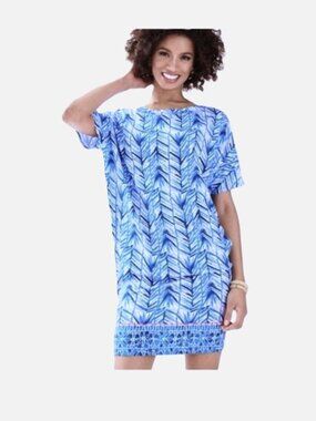 Lilly Pulitzer Lowe Dress Lapis Blue Costa Verde Size Large